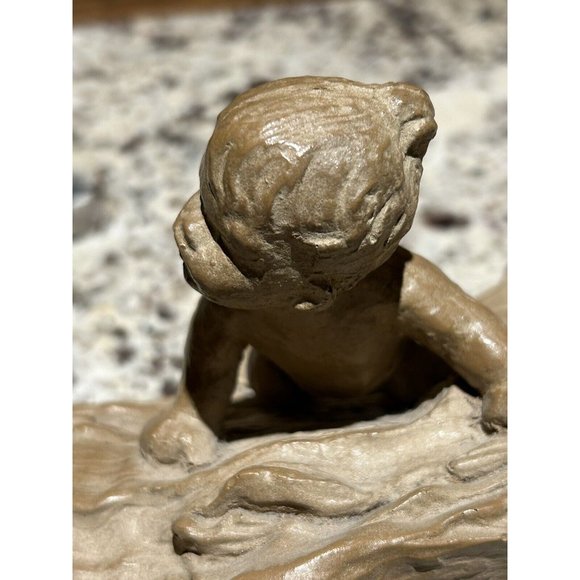 Vtg Haeger Pottery M.Strubel Sculpture 2 Children On A Fallen Tree - Picture 6 of 16